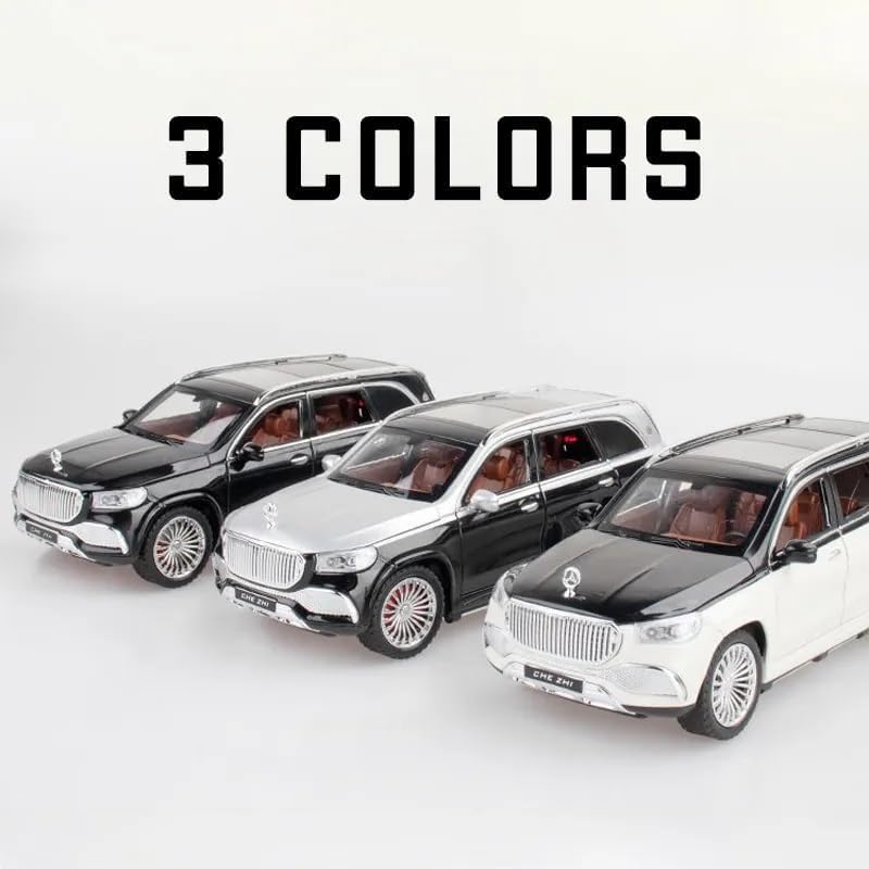 1:24 Big Mercedes Maybach GLS600 Toy Car Metal Pull Back Diecast Car Multicolor