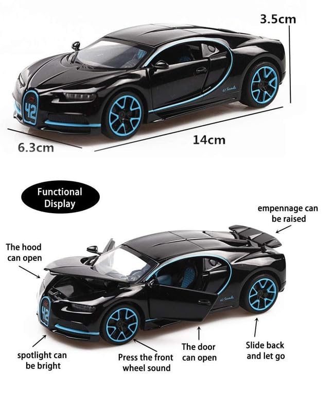 1:32 Buggati Chiron Metal Diecast Scale Model Car for collectible