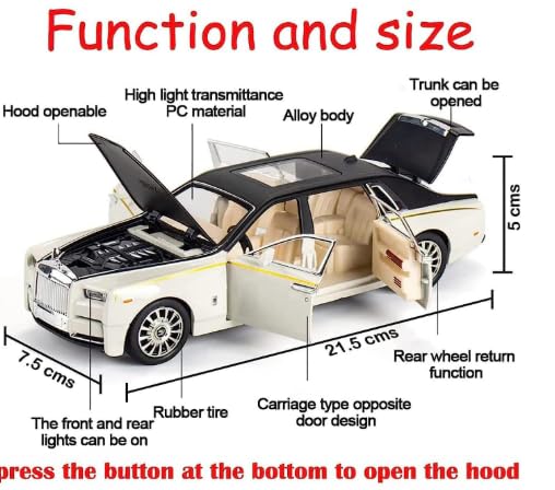 1:32 Rolls Royce Phantom Toy Car Metal Pull Back Diecast Car collectible