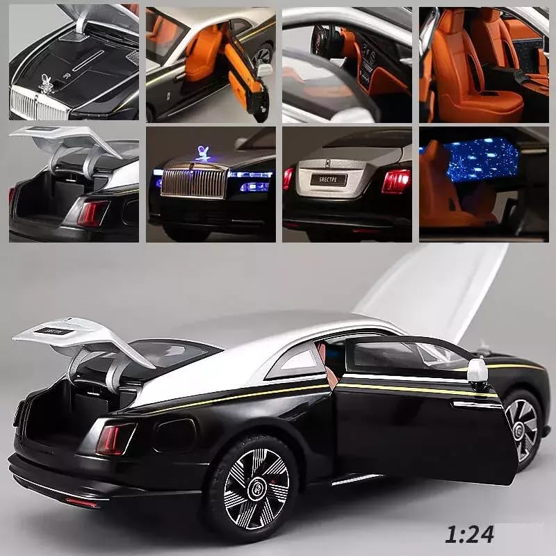 1:24 Big Rolls Royce Spectre Toy Car Metal Pull Back Diecast Car Multicolour