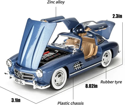 1:24 Mercedees Benz 300 SL Vintage Car Sports Model collectible