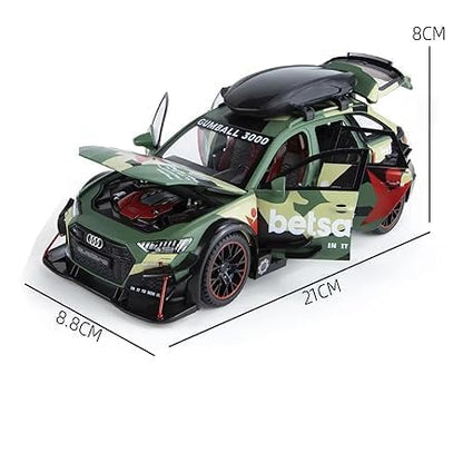1:24 Audi Toy Car RS6 Militery Supercar Diecast Scale Model Metal