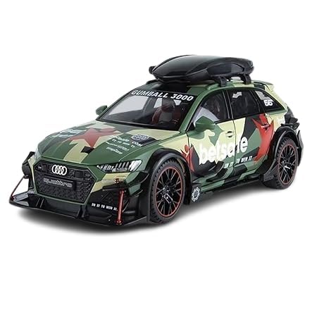 1:24 Audi Toy Car RS6 Militery Supercar Diecast Scale Model Metal