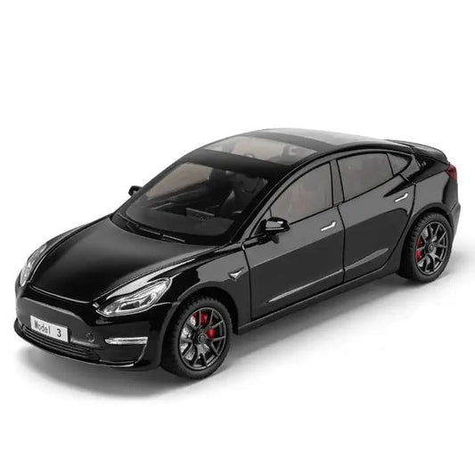 1.24 -Tesla Model 3 Scale Exclusive Alloy Metal Pull Back Die-cast Car Multicolor