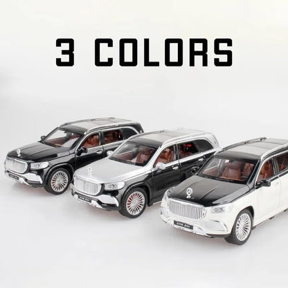 1:24 Big Mercedes Maybach GLS600 Toy Car Metal Pull Back Diecast Car Multicolor