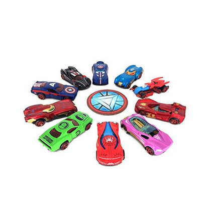 Metal Avenger Racing Cars Toys - Alloy Push N Go Mini 10 Car Set (10Pcs)