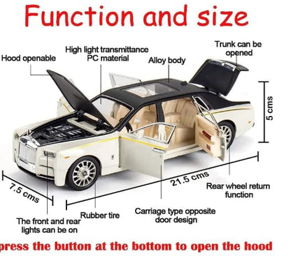 1:32  Rolls Royce Phantom Toy Car Metal Pull Back Diecast Car collectible