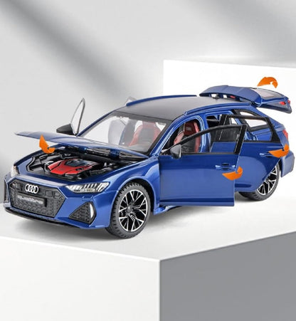 1:24 Diecast Audi RS6 Avant Scale Model, Pull Back Vehicles Multicolor