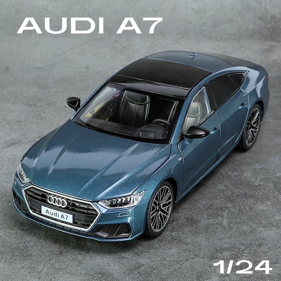1:24 Audi A7 Scale Model Metal Pull Back Toy car for Kids Multicolor