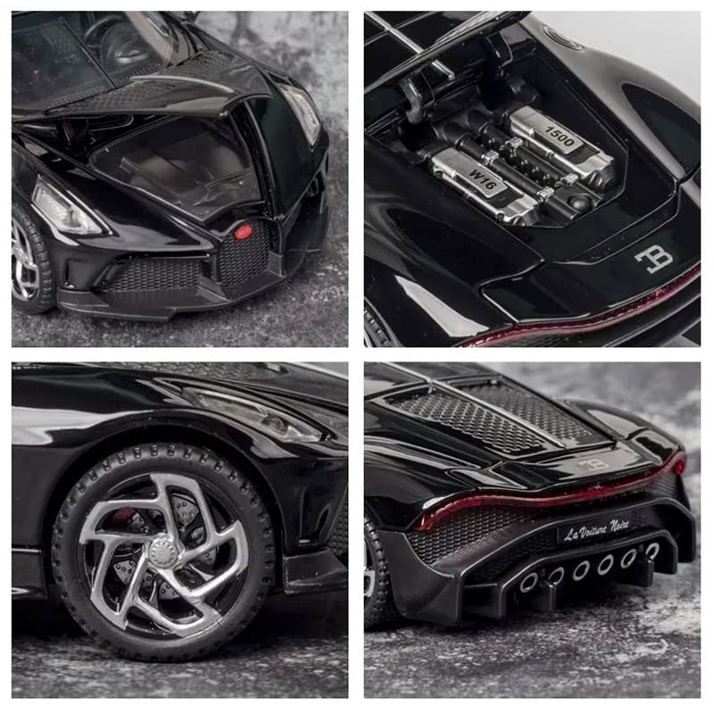 1:32 Bugatti LA Voiture Toy Car Metal Pull Back and Sound Light, Gifts Toys Multicolor
