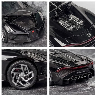 1:32 Bugatti LA Voiture Toy Car Metal Pull Back and Sound Light, Gifts Toys Multicolor