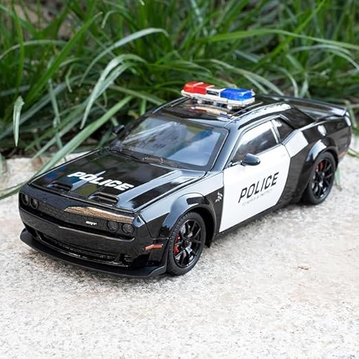 1:24 Scale Dodge Challenger SRT Police Hellcat Diecast Models