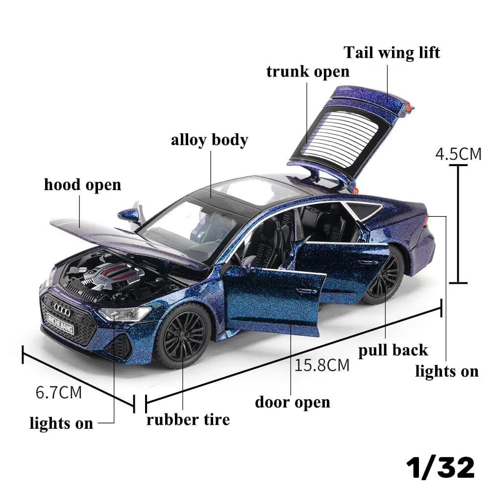 1:32 Audi RS7  Alloy Metal Pull Back Die-cast car collectible