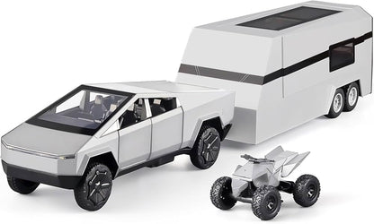 1:24 Tesla Cybertruck with Pick-Up Trailer scale model car | Assorted Colors