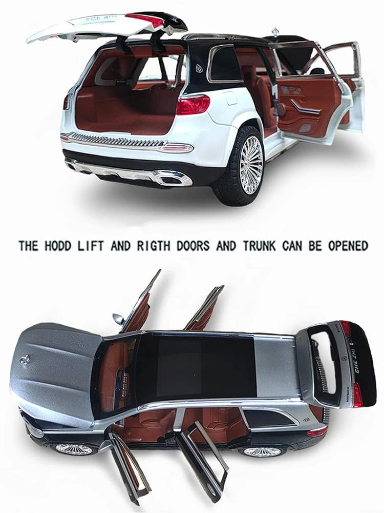 1:24 Big Mercedes Maybach GLS600 Toy Car Metal Pull Back Diecast Car Multicolor