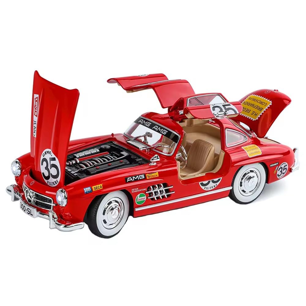 1:24 Mercedes Benz 300sl Vintage Sports Scale Model Diecast car