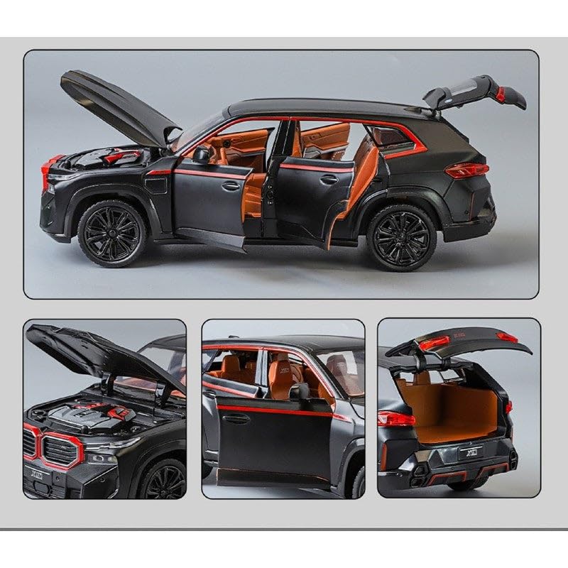 1:24 Big BMW Xm SUV Toy Car Metal Pull Back Diecast Car for collecters
