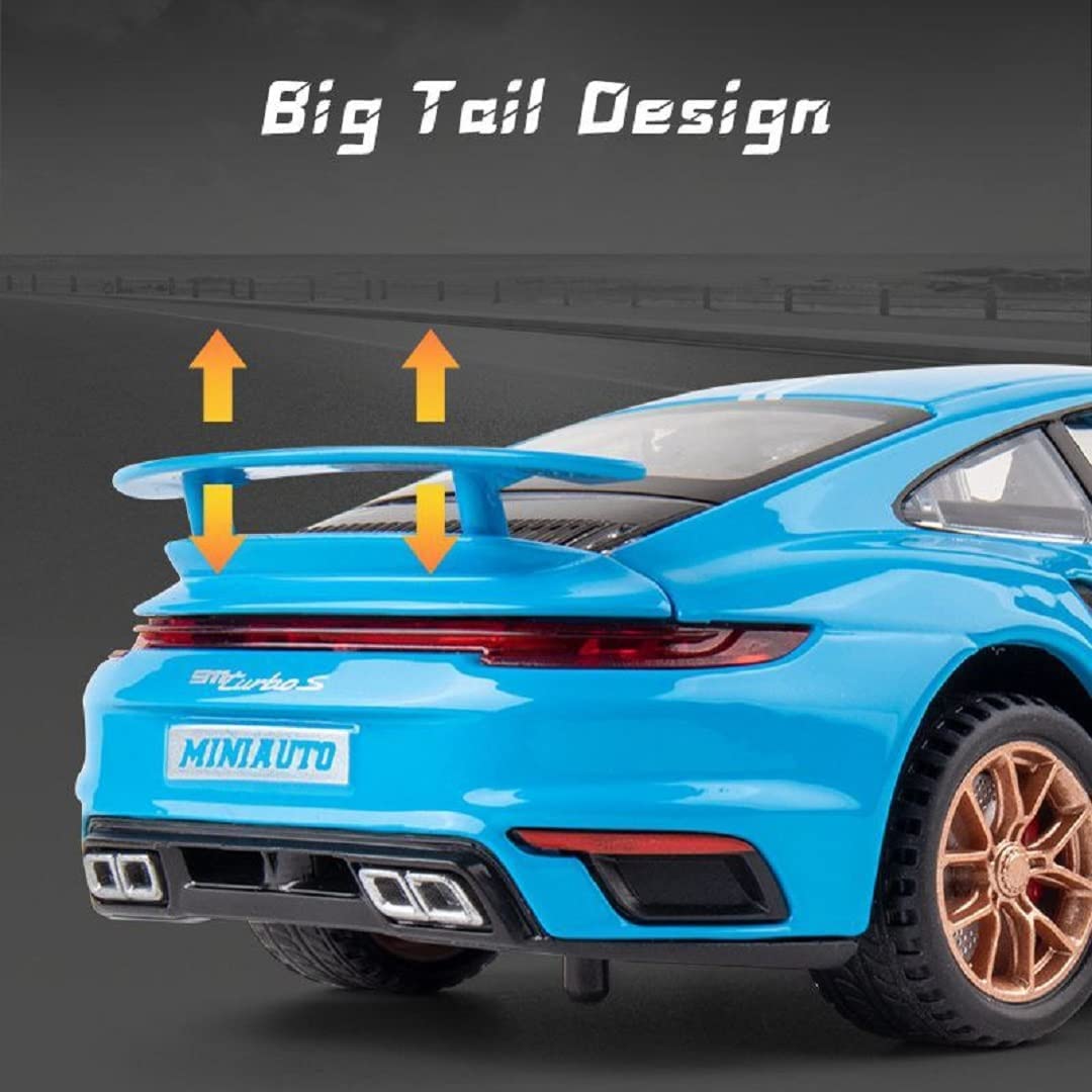 1:32 Porche Turbo 911 Diecast Metal Pullback Toy car Multicolor