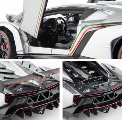 1:24 Lamborghini VANENO Metal Pull Back Diecast Car Multicolor