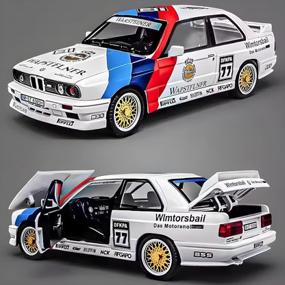 1:24 BMW M3 1988 E30 DTM Retro Rally Style Metal car