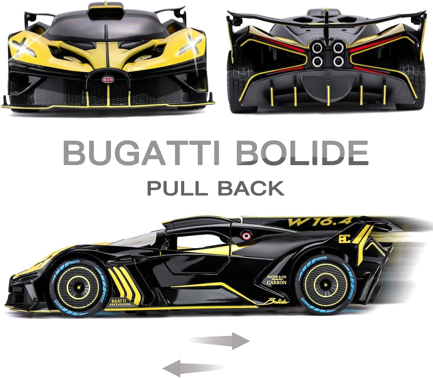 Bugatti Bolide Metal Die cast Toy Car Model for collectible