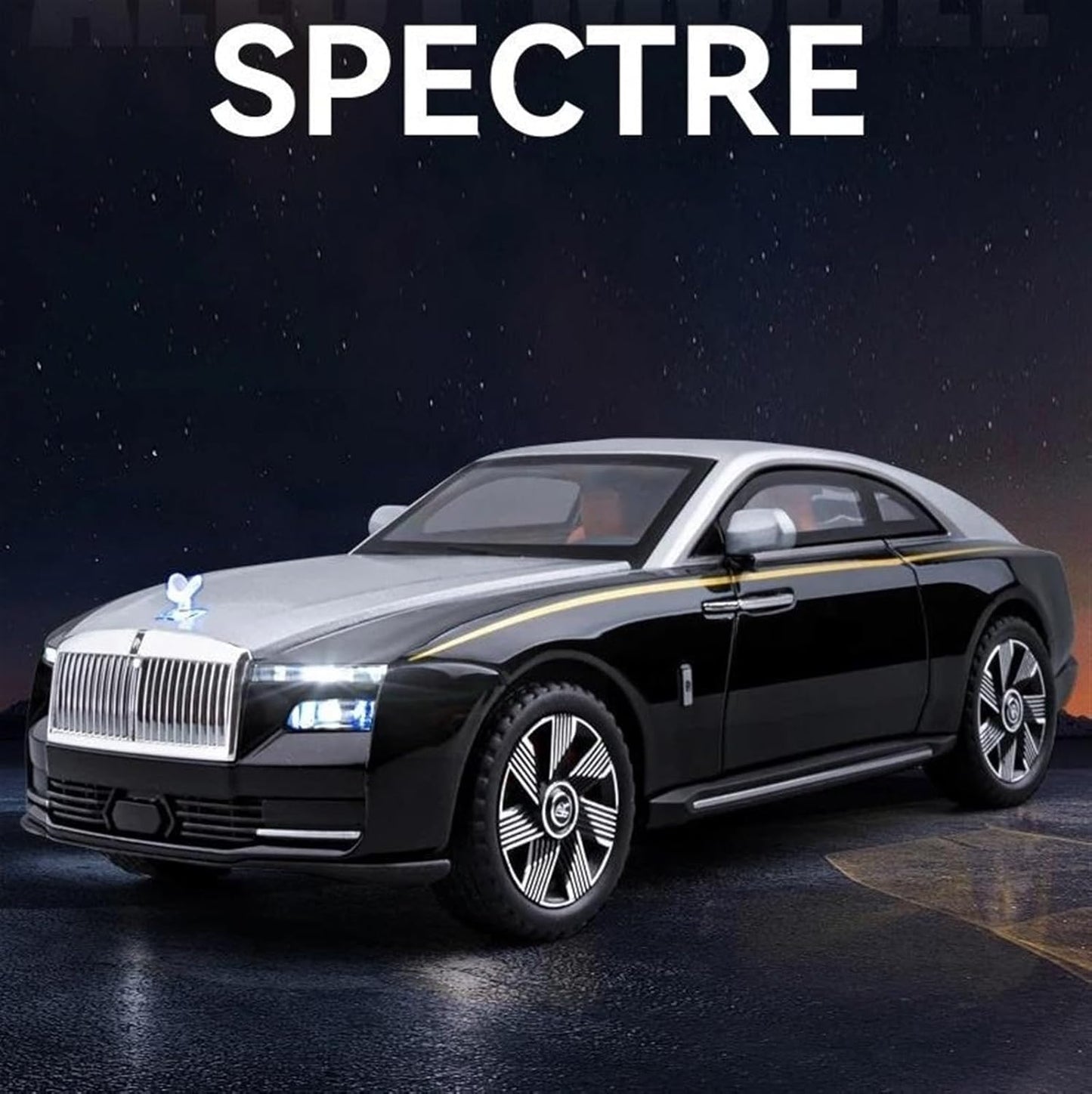 1:24 Big Rolls Royce Spectre Toy Car Metal Pull Back Diecast Car Multicolour