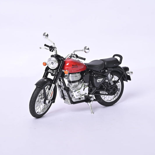 1:15 Original Royal Enfield Classic 350 Motorcycle – Interchangeable Tanks, Moving Handle & Pull Back Action | Realistic Mini Bike Model |