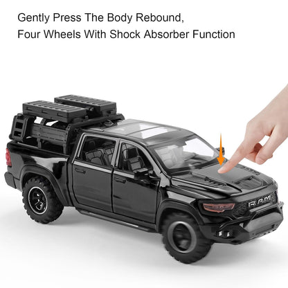 1:24 RAM Mammoth Pick-Up Truck Alloy Pullback Die-Cast Toy Car