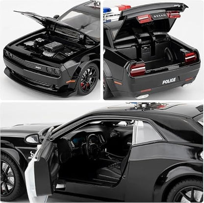 1:24 Scale Dodge Challenger SRT Police Hellcat Diecast Models
