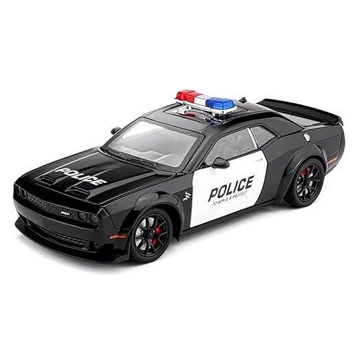 1:24 Scale Dodge Challenger SRT Police Hellcat Diecast Models