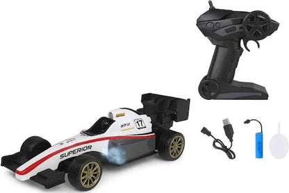 Speed Formula Remote Controlled Racing Car Toy with Lights and Spray Effect | Scale 1:14
