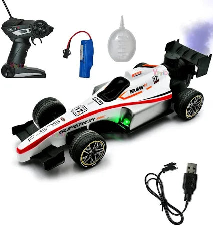 Speed Formula Remote Controlled Racing Car Toy with Lights and Spray Effect | Scale 1:14